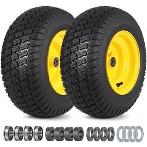 Amazon.com: GICOOL 16x6.50-8 Tubeless Tire and Wheel, 16x6.5-8 Lawn Mower Tires, 3"-4.5" Offset Hub, 3/4" or 5/8" Bearing, Universal Fit Riding Mower and Garden Tractor Front Wheel, 4 Ply, S-Turf Pattern, 2 Pack : Patio, Lawn & Garden