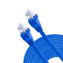 GE Cat6 Ethernet Cable, 50ft Ethernet Cable, Up to 1Gbps, Rated 250 Mhz, UTP, For High Speed Internet Devices, Streaming Devices, Routers, RJ45 Connectors, for Home or Office, Blue, 70330