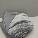 Cottonblue Sherpa Weighted Blanket 15 lbs, Fleece Flannel Heavy Blanket Twin Size, Soft Cozy Fuzzy Weighted Blankets 48 x 72 inches, Idea Gifts for Adults Birthday (White Grey)