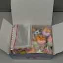 Jumlys Valentines Day Gifts for Kids, 32 Packs Valentines Day Cards with Donut Stress Ball Keychains, Valentine Day Party Favors for Boys Girls, Ideal Exchange Cards for Classroom