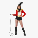 fun shack Womens Circus Ringmaster Costume, Lion Tamer Outfit for Women, Ringmaster Dress for Themed Parties, M
