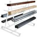 Conduit Pipe Rack Storage with Wheels, 5-Tier Heavy Duty Horizontal Pipe Storage Rack, Industrial Rolling Steel Cart for Garage & Warehouse, 2000 lbs Capacity, 56" x 44" x 52", Casters