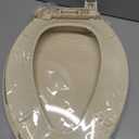 Bemis Ashland Modern Wood Toilet Seat with Decorative Edge, Slow Close, Secure Hinges, Made in USA, Elongated, Biscuit
