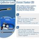 Cylinder Leak Down Tester Kit Compression Leakdown Detector Leakage Test Set for Gasoline Engine Leak Detection Tester Kit Dual Pressure Gauges