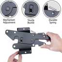 Heavy Duty Gate Latch, Post Mount Automatic Self-Closing Door Latch,for Wooden/Vinyl Fence, Pool,Garden Outdoor, W/Mounting Screws (Black)