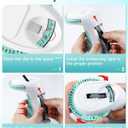 Label KINGDOM Embossing Labeler, Omega S Green Old School Embossed Label Maker with 10pk Embossing Label Tape, Portable Handheld Vintage Label Printer for Home Use