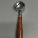 51mm Bottomless Portafilter with 3 Ears  Includes Magnetic Dosing Funnel, Etched & Sintered Filter Screens, Double Shot Basket, Stainless Steel Holder with Redwood Handle, Fits DeLonghi51mm Machines