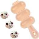 DALAN thicken rice ball mold - easy roll & shape perfect vegetable rice balls every time (pink)