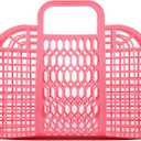 BABANA Jelly Bags - Beach Bags for Women | Large Tote Bag, Purse, Market Basket | Unique Beach Essentials for Vacation (Large) - Rose Pink