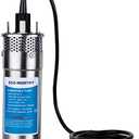 ECO-WORTHY 12V DC Submersible Deep Well Pump, MAX Flow 3.2GPM, Max Head 230ft, Water Pump Powered by Solar or Battery for Well, Livestock Drinking or Tank Filling…