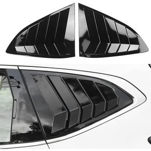 LEXLEY Racing Style Rear Side Window Louvers Air Vent/Louvers Scoop Cover Blinds For Honda CRV 2017 2018 2019 2020 2021 2022-Bright black
