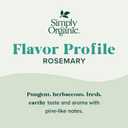 Simply Organic Whole Rosemary Leaf, 1.23 Ounce, Pungent, Herbaceous, Fresh Earthy Taste & Aroma, Kosher, Certified Organic