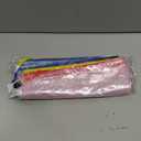 4 PCS A3 Colorful Mesh Zipper Bags Plastic Zipper File Bags for Office School Travel Home Supplies Storage