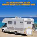 External RV Filter System RV Water Filter Store System Install with Bracket, 3-Stage RV Water Purifier Filtration System Compatible with Marines Boats and RVs