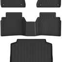 Floor Mats & Cargo Liner for Nissan Altima 2025 2024 2023 2022 2021 2020 2019,1st 2nd Row with Trunk Mat,TPE All Weather Protection Slush Floor Liner Black