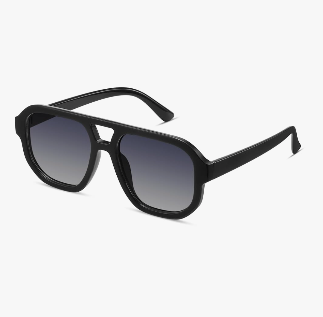 livho Trendy Polarized Square Aviator Sunglasses Women Men Square Eyewear Frame, Retro Sun Glasses for Women Men 2025 Shades
