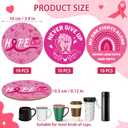 2 x 30PCS Breast Cancer Awareness Accessories - Pink Ribbon Awareness Cork Coaster Set, Breast Cancer Survivor Gifts Bulk Party Favors for Charity Events, Fundraisers, Community Gatherings