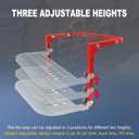 DICMIC Folding Heavy Duty Tire Step for Truck, SUV and RV Adjustable Tire Mounted Step Fit Most Tire from 10.2 to 14.4, Rated up to 300 Lbs, Shark Jaw Shape Non-Slip Design, Red