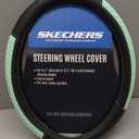 Skechers Steering Wheel Cover,Max Cushioning Leather Steering Wheel Cover Universal Fit 14" 1/2-15" Car Wheel Protector for Men Women Fit Suvs,Vans,Sedans,Car,Trucks,Mint