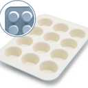 GreenLife 12-Cup Muffin Pan, Healthy Ceramic Nonstick Bakeware, PFOA & PFAS-Free Cupcake Tray, Durable Baking Pan, Versatile Kitchen Essential, Easy Clean Muffin Mold, Nonstick Baking Sheet, Blue Haze
