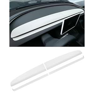 TZYSZDB Dashbooard Cover 4pcs ABS Dashboard Panel Trim Cover Compatible with Tesla Model Y Juniper 2025 2026 (Matte White)
