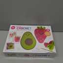 Boye 43-40235 Avocado and Strawberry Stuffie Learn to Crochet Kit for Beginners with 2 Projects, Multicolor, 15 Pieces