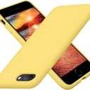 Cordking Designed for iPhone 8 Plus Case, Designed for iPhone 7 Plus Case, Silicone Ultra Slim Shockproof Phone Case with [Soft Anti-Scratch Microfiber Lining], 5.5 inch, Fluorescent Yellow