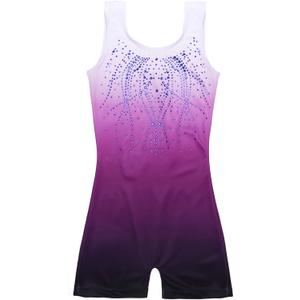 Zaclotre Kid Girls Gymnastic Leotard Sparkly Shiny Diamond Ballet Dance One Piece Outfit (11-12 Years)