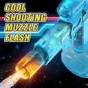 Electric Water Gun for Kids & Adults - Automatic Squirt Gun with Muzzle Flash & Water Spray Sound, Summer Outdoor Water Blaster Pistol Pool Beach Party Toys for Boys Girls(Blue)