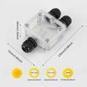 External Electric Junction Box Outdoor Waterproof IP68, 3-Way Plug Line External Electric Power Cord Boxes, M20 Coaxial Cable Connector Wire Range 3~12mm(0.12~0.26")