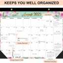 Desk Calendar 2025-2026, AgePlace Large 22" x17" Wall Calendar 2025 Covers June 2025 - December 2026, Monthly Desktop Calendar with Different Watercolor Artwork for Each Month for Home & Office School