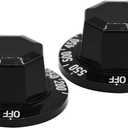 1190573 Thermostat Stove Knob Dial - Off/200-550F Replacement Part Control Compatible with Southbend Range Oven Kitchen Burner Accessories 2PCS