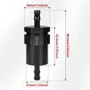 5/16" Billet Inline Fuel Filter 30 Micron Aluminum Black