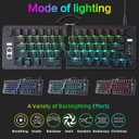 Koolertron Programmable Ergonomic Split Keyboard,One-Handed Mechanical Gaming Keypad with RGB Backlit, Portable Single-Hand Design for Windows/Mac, Ideal for Gaming & Productivity