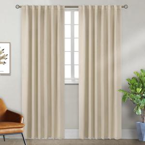 BGment Blackout Curtains 84 Inch Length 2 Panels Set for Bedroom - Thermal Insulated Rod Pocket and Back Tab Room Darkening Window Panels Curtains for Living Room (52 x 84 Inch, Champagne)