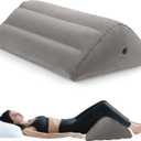 Inflatable Knee Wedge Pillow for Back Sleeping - Ultimate Under Knee Pillow for Sleeping on Back, Comfortable Inflatable Leg Wedge Pillow, Blow up Triangle Pillow for Legs Bolster