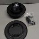 Recessed Power and Data Round Floor Box, Flush Mounted Electric Floor Box with Low-Voltage Keystone, Floor Cable Concealer w/20 Amp 125V Receptacle, Home Safety Upgrade, Easy to Use (Black)