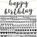 TaoBary 167 Pcs DIY Banner Kit Happy Birthday Glitter Banner Customizable Glitter Make Your Own Kit 162 Letters Symbols and Numbers 3 Rope for Birthday Halloween Wedding Christmas(Black)