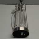 Small Table Lamp in Polished Nickel and Metal Abstract Shaped Lamp