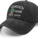 Gardening Gifts for Women - Gardening Hat Embroidered Breathable Cute Baseball Cap for Mom, Wife Outdoor Work (Gray)