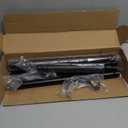 Curtain Rods for Windows 32-90 Inch, 1 Inch Adjustable Black Curtain Rod Set with Brackets, Easy Install