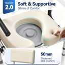 M77 Drop Arm Bedside Commode, Portable Toilet for Adults 400lbs