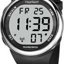 Atomic Talking Watch Sets Itself for Visually impaired or Seniors LCD Big Number Easy-to-Read Talking Watch for Elderly (Silver)