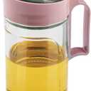 TENTA KITCHEN Oil Dispenser Vinegar Dispenser Maple Syrup Dispenser Glass Bottle Cruet No Drip Plastic Bottle Spout with Protective Cap drip Free Pour spout restarant 22Oz (Purple 1PC)