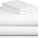 LuxClub 4 PC King Size Sheet Set Bed Sheets Deep Pockets 18" Wrinkle Free Cooling Bed Sheets Machine Washable Hotel Bedding Silky Soft - White King