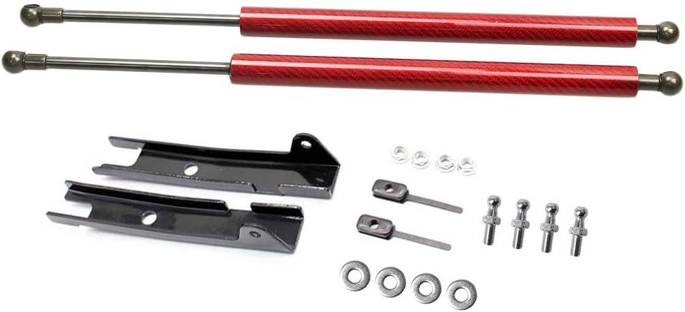 TSUBASA Lift Supports for Toyota Tacoma N300 2016-2023 Front Bonnet Hood Modify Carbon Fiber Gas Charged Shock Dampers Spring Struts Bar (2 PCS) (Red Carbon Fiber)