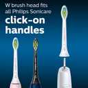 Philips Sonicare Genuine W DiamondClean Replacement Toothbrush Heads, 2 Brush Heads, White, HX6062/65 (2 Count (Pack of 1))