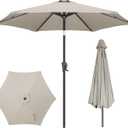 9ft Outdoor Patio Umbrella - Table Umbrella Waterprool UV Protection, Sombrillas de Patio with Push Button Tilt, Sun Umbrella for Pool, Porch, Garden, Deck, Backyard (Taupe)