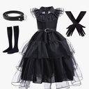 BanKids Blace Dance Dress Costume Kids Girls Cosplay Halloween Party Outfit ( Size 11-12 years, 140)
