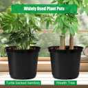 RooTrimmer 5 Gallon Nursery Pots 10-Pack, 12 Inch Plastic Planter with Drainage Holes Round, Sturdy, Deep Design for Indoor/Outdoor Plants